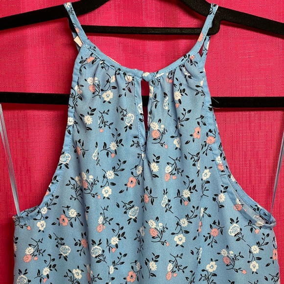 MI AMI FLORAL DRAPED HALTER TOP SIZE XS - Picture 6 of 8